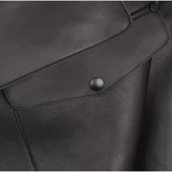 Oversized leather jacket in black
