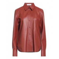 brown color shirt in leather