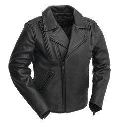 Night Rider - Men's Motorcycle Leather Jacket
